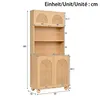 Meuble haut Merax avec portes en treillis, vitrine, design Voir les images du produit 8