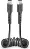 SBS USB-C zu USB-C Spiralkabel 50cm schwarz Produktbild-Vorschau 1