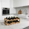 Casier à vin Relaxdays, 8 bouteilles, bambou, L x H x P : Voir les images du produit 3