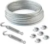 STAHLSEIL + 6 Klemmen + 2 Spannschloss Haken-Ose 6mm 15 Produktbild-Vorschau 1