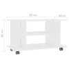 TV-Schrank mit Rollen Weiß 80x40x45 cm Holzwerkstoff Produktbild-Vorschau 7