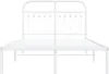 vidaXL Bettgestell mit Kopfteil Metall Weiß 120x190 cm Produktbild-Vorschau 4