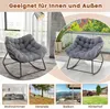 A collage showing a rocking chair indoors and outdoors, with smaller images of different room settings and outdoor spaces. Anteprima dell’immagine prodotto