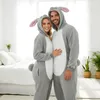 Schlafanzug Onesie Kigurumi Kostüm Verkleidung Grau Produktbild-Vorschau 4