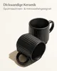 Cosumy 4er Cappuccino Tassen Set Schwarz – 200ml Kaffee Produktbild-Vorschau 4
