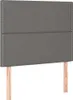 vidaXL Kopfteile 2 Stk. Grau 100x5x78/88 cm Kunstleder - Produktbild-Vorschau 3