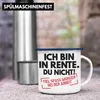 Trendation - Rente Emaille Tasse Spruch Ich Bin In Rente Du Produktbild-Vorschau 4
