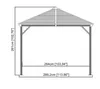 Sojag Ventura 1014 Metall Pavillon mit festem Dach 3x4 m Produktbild-Vorschau 8