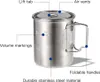 tazza da 750 ml in acciaio inox per esterni - Con manici e Anteprima dell’immagine prodotto 4