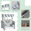 A collage of images showcasing a children's play kitchen with various features and accessories. Náhled obrázku produktu