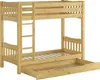 Etagenbett hohes Bett Kiefer natur Massivholz 90x200 cm Produktbild-Vorschau 1