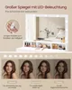 Coiffeuse avec miroir et ampoules LED 80 cm Voir les images du produit 3