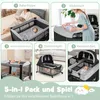 Přenosná dětská postýlka 5 v 1 s cestovní postýlkou a Náhled obrázku produktu 3