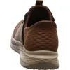 A rear view of a brown slip-on shoe against a white background. Voir les images du produit