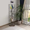5úrovňová otočná dřevěná police na knihy 45*45*159cm hnědá Náhled obrázku produktu 3