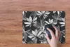 MuchoWow® Mauspad Mousepad Schwarz - Weiß - Muster - Natur Produktbild-Vorschau 3