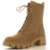 A single brown lace-up boot is shown against a white background. Produktbild-Vorschau