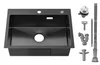 Sofetiy max Spüle 60x45 cm Schwarz, Küchenspüle Anthrazit Produktbild-Vorschau 14