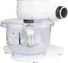 A white Bosch stand mixer with a clear bowl and a whisk attachment is shown against a white background. Produktbild-Vorschau