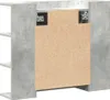 vidaXL Armadio a specchio per bagno grigio cemento Anteprima dell’immagine prodotto 6