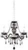 Kroonluchter Luster Crystal 40cm 3-lichts zwart transparant Productafbeelding-voorbeeld 6