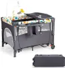 COSTWAY Lettino per bambini 5 in 1 con fasciatoio, lettino Anteprima dell’immagine prodotto 2