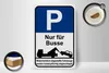 Holzschild  Hinweis Parkplatzschild nur für Busse, 30 x 20 Produktbild-Vorschau 2