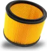 A close-up of a yellow cylindrical air filter with a black rubber seal around the top and bottom. Náhled obrázku produktu