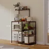 Scaffale da cucina con 5 ripiani, colore marrone scuro Anteprima dell’immagine prodotto 6