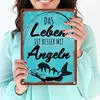 Das Leben ist besser mit Angeln Metallschild in 15x20 cm Produktbild-Vorschau 3