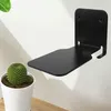 A black metal shelf mounted on a white wall, with a potted cactus in the foreground. Produktbild-Vorschau
