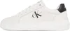 A side view of a white Calvin Klein sneaker with a black heel accent. Podgląd zdjęcia produktu