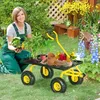 Outsunny Gartentransportwagen Handwagen 4 Räder 94L x 48,5B Produktbild-Vorschau 2