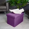 Intirilife Faltbare Sitzbank 49x30x30 cm in NEBEL LILA - Produktbild-Vorschau 4