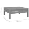 5-tlg. Garten-Lounge-Set Massivholz Kiefer Grau Produktbild-Vorschau 8