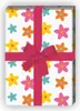 70er Jahre Sternen Blüten Geschenkpapier im Retro Design, Produktbild-Vorschau 1