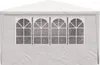 A white party tent with four arched windows. Produktbild-Vorschau