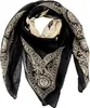 Baumwolltuch Sonne schwarz beige 100x100cm leichtes Produktbild-Vorschau 1