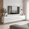 Meuble TV bas 170 cm LUMI II - Blanc brillant, meuble TV Voir les images du produit 2