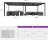 PURPLE LEAF Pergola 3,65x7,3m Wasserdicht Winterfest, Produktbild-Vorschau 3