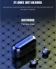 A product shot of wireless earbuds and their charging case against a textured, gradient background. Produktbild-Vorschau