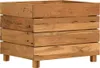 vidaXL Zvýšená posteľ 50x40x38 cm Teakové drevo a oceľ Náhľad obrázku produktu 1