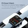 A smartwatch is shown on a reflective surface with text describing its features. Náhled obrázku produktu