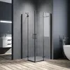 A modern bathroom with a glass shower enclosure, sink, and bathtub. Anteprima dell’immagine prodotto