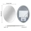 WISFOR Ovaler LED Badezimmerspiegel 70x90 cm Dimmbar Touch Produktbild-Vorschau 11