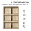 HOMCOM Bücherregal, 3-stöckiges Holzregal mit 6 Produktbild-Vorschau 3