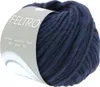 A ball of dark blue yarn with a label. Produktbild-Vorschau
