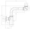Sifone per lavabo, salvaspazio, attacco 5/4" - 32mm, Anteprima dell’immagine prodotto 2