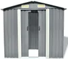 vidaXL Szopa ogrodowa szara metalowa 204 x 132 x 186 cm Podgląd zdjęcia produktu 2