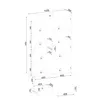 Technical drawing with dimensions of a cabinet. Produktbild-Vorschau